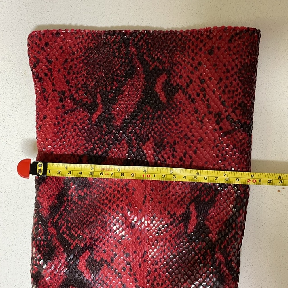 Gently Used Jessica Simpson Red Snakeskin Knee-High Boots - Picture 4 of 10